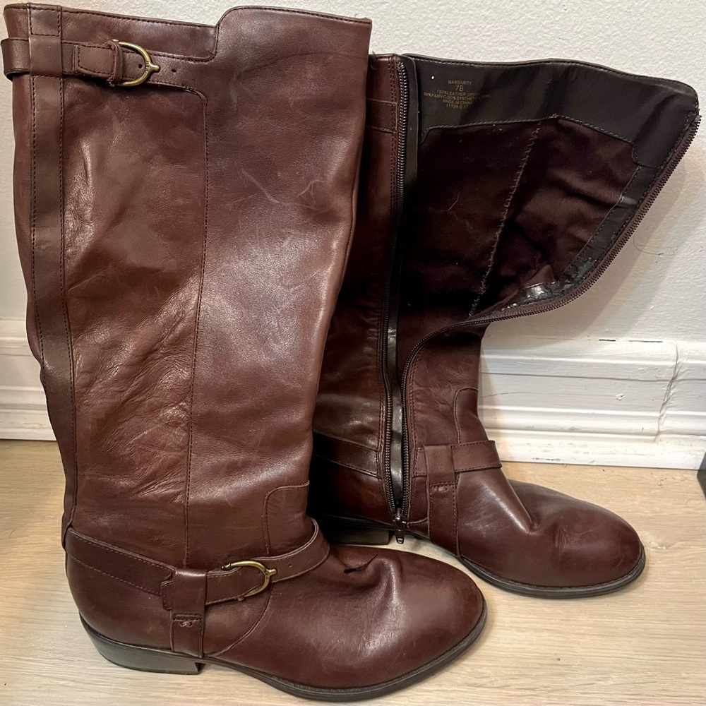 Ralph Lauren Brown Leather Riding Boots